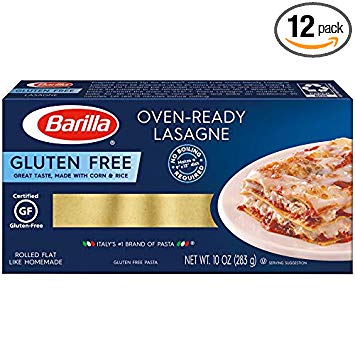 Barilla Gluten Free Pasta, Oven-Ready Lasagne, 10 Ounce (Pack of 12).