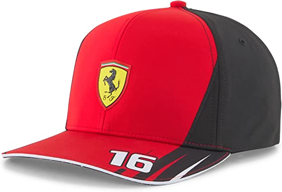Ferrari Scuderia Official Formula 1 Merchandise - Charles Leclerc 2022 Team Cap - Red - One Size