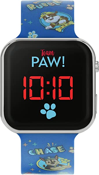 Paw Patrol Unisex-Kid's Digital Quartz Watch with Silicone Strap PAW4354