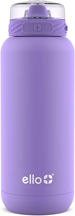 Ello Cooper Vacuum Insulated Stainless Steel Water Bottle 32oz, Lilac