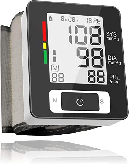 BESTHINGUS Digital Wrist Blood Pressure Monitor, 90 Readings Memory Function, 2-User, LCD Large Screen, Accurate Fast Reading, Adjustable Cuff for Health Monitoring