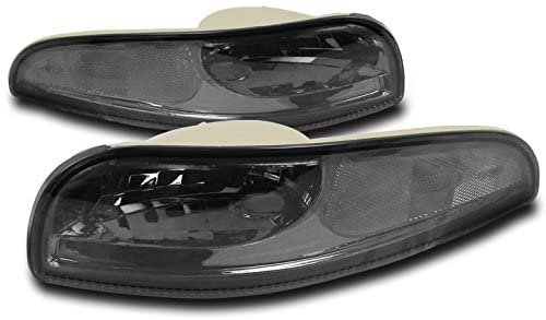 ZMAUTOPARTS For 1997-2004 Chevy Corvette Front Bumper Signal Lights - Smoke