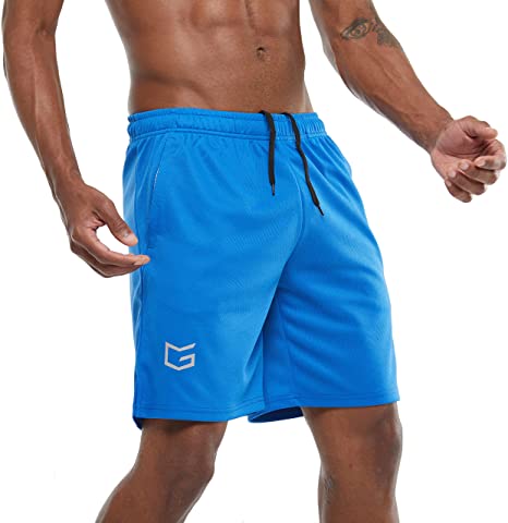 G Gradual Men's 7" Workout Running Shorts Quick Dry Lightweight Gym Shorts with Zip Pockets