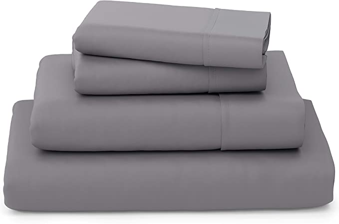 Cosy House Collection Luxury Bamboo Sheets - 6 PC Bed Sheet Set Bundle - Deep Pockets - Hypoallergenic, Silky Soft, Cool & Breathable Bamboo Blend - King Size Bedding (King, Grey)