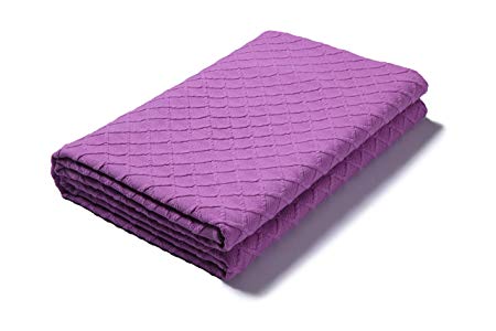 Gsleeper Cover for Weighted Blanket (Purple - Diamond Pattern, 60"x 80" Queen Size Cotton Cover),Magic Touch,Perfect Partner Weighted Blanket