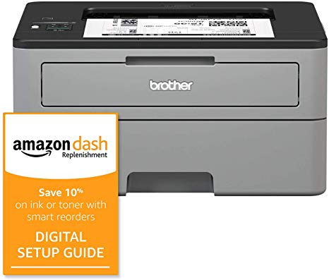 Brother Compact Monochrome Laser Printer, HL-L2350DW, Wireless Printing, Duplex Two-Sided Printing and Amazon Dash Replenishment Digital Setup Guide