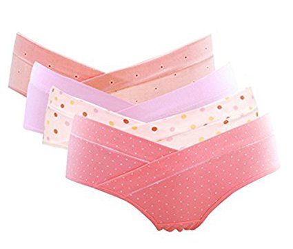 GIFTPOCKET Women's Under Bump Maternity Panties Healthy Underwear, Multi Pack