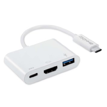 Axxbiz CableBiz-C011W, USB 3.1 Type C to HDMI Multiport Adapter, 1080P, 3 in 1 Port (50057)
