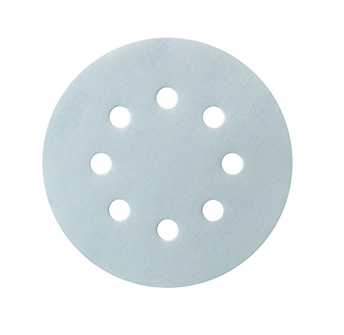 Mestool Sanding Discs 5-Inch 8-Hole 320 Grits Blue Granat Abrasives Dustless Hook and Loop Discs, Pack of 50 (320)