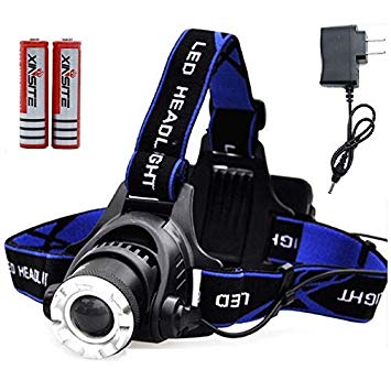 Youcan Rechargeable High Power Led Headlamp, Camping Waterproof Zoom Head Lamp,Bright Headlight 3-Mode Work Light for Evening Outdoor Lighting