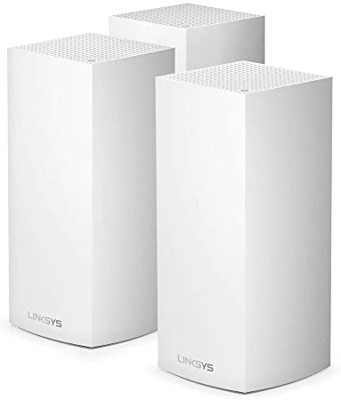 Linksys Velop WiFi 6 Tri-Band Whole Home Mesh WiFi System Bundle (4x Faster Speed for 50  devices, 3 Pack-Bundle, White)