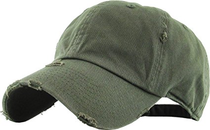 KBETHOS Vintage Washed Distressed Cotton Dad Hat Baseball Cap Adjustable Polo Style