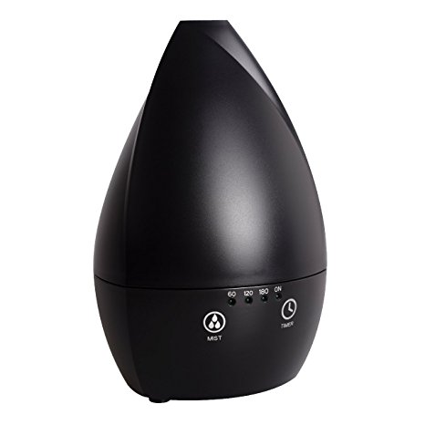 COSSCCI Aromatherapy Essential Oil Diffuser 200ML , Ultrasonic Air Humidifier Aroma Diffuser with Auto Shut-off, Timers Setting for Baby, Home,Bedroom (Black)