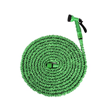 Ohuhu 50 Feet Expandable Garden Hose with Brass Connector and Spray Nozzle