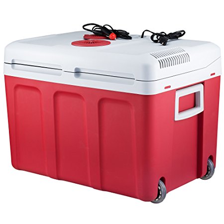 Knox 48 Quart Electric Cooler/Warmer with Built in Car and Home Plug (Red)