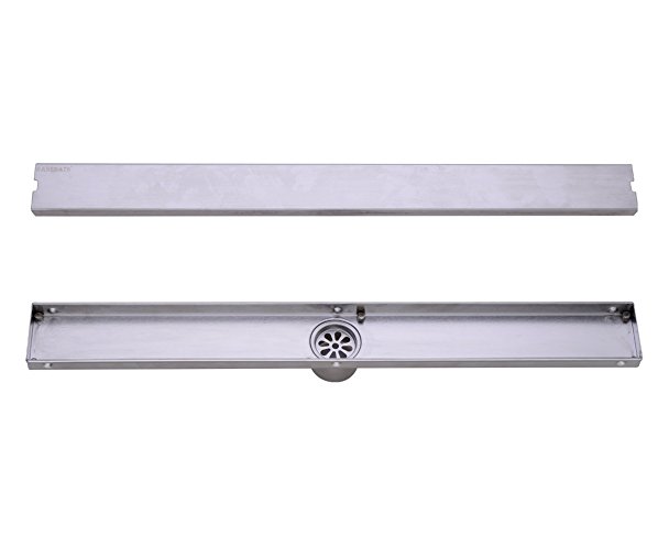 HANEBATH 24 Inch Linear Shower Drain with Tile-insert Grate , Brushed Stainless