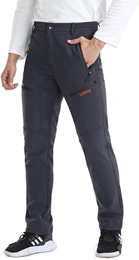 unitop Men's Winter Warmth Hiking Pants Water-Resistant Ski Snow Pants
