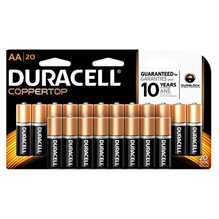 Duracell CopperTop AA Alkaline Batteries, 20 Count