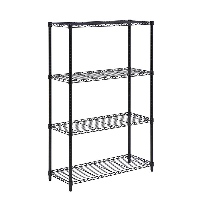 Honey-Can-Do SHF-03936 4-Tier Shelving Unit Rack with 350-Pound Capacity, 14 x 36 x 54-Inch, Black