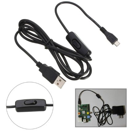 ELEGIANT 15m Micro USB Power Supply Charging Cable With ONOFF Switch For Raspberry Pi