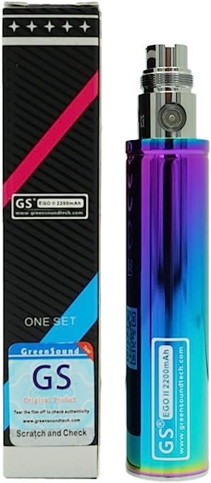 FOXFIVES GS Ego II 2200mah Huge Capacity Battery Edition Rainbow Multicolour Colourful Nicotine Free