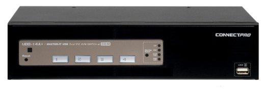 ConnectPRO UDD-14A KIT - 4-Port Dual-Monitor DVI/USB KVM Switch