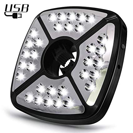 CREATIVE DESIGN Patio Umbrella Lights, 32 LED Umbrella Lights 2 Modes Rechargeable Patio Light for Patio Umbrella Camping Tents and Other Outdoor Use