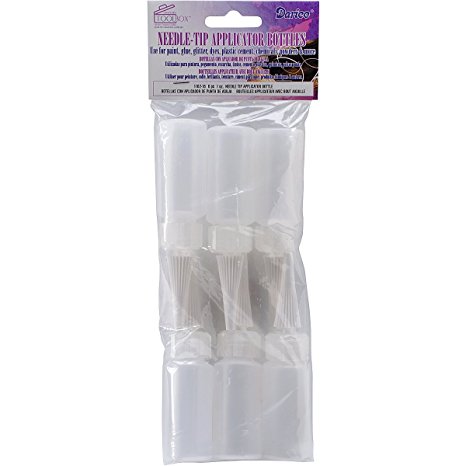 Darice Needle Tip Applicator Plastic Bottle, 1-Ounce, Pack of 6