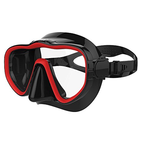Adult Snorkel / Scuba Dive Mask with Silicone Skirt and Strap | No-leak Design Offers Premium Quality & Customizable Fit