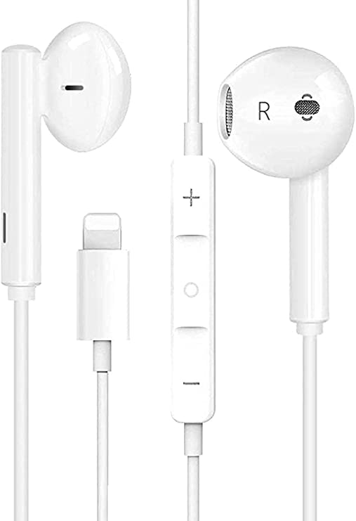 Earbuds Earphone Headset Wired Headphones Compatible with Apple iPhone 12/11 Pro Max XS/X Plus 8/7/6 with Mic and Volume Control