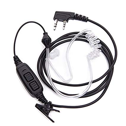 2 Pin Dual PTT Covert Air Acoustic Tube Headset Earpiece for Baofeng UV-82 Series Two Way Radio (Including UV-82HP, UV-82X, UV-82C, UV-82,UV-82L and Many More) (1)