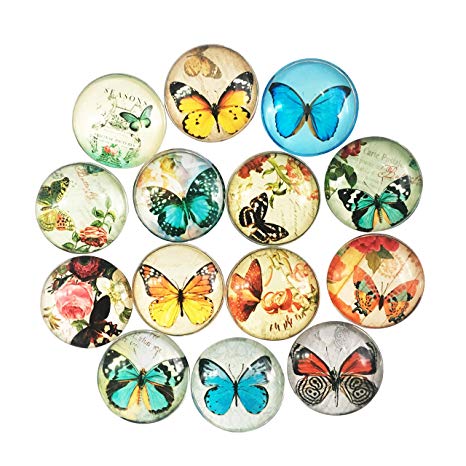 14 Pack Refrigerator Magnets Crystal Glass Fridge Magnets Cute Magnets for Holiday Gift Cosylove Fashionable Magnets Decorative Magnets Funny Magnets(Butterfly)