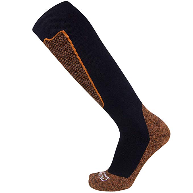 Copper Compression Ski Socks – Warm Merino Wool, Over the Calf – Men, Women