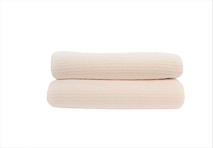FINA Ultra Absorbent Microfiber Waffle Bath towel SET - 2 of Extra Large Bath Towel SET in Linen color (29" x 55") -Bath, Body, Spa, Swimming,Travel, Dorm, Small backpacking