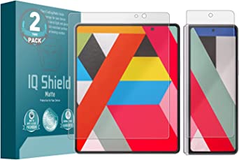 IQ Shield Matte Screen Protector Compatible with Samsung Galaxy Z Fold 3 (2-Pack) Anti-Glare Anti-Bubble Film