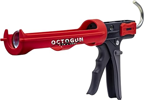 Octogun Model 208D Drip-Free Caulk Gun with Integrated Tooling Square and Removal Tool by Newborn