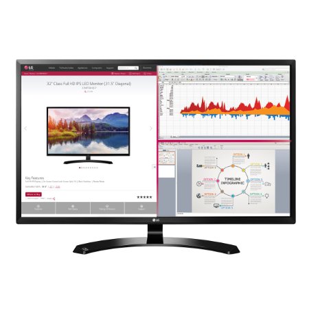LG 32MA68HY-P 32-Inch IPS Monitor with Display Port and HDMI Inputs