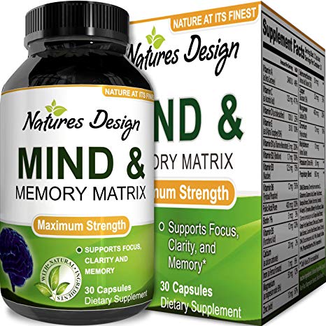 Super Potent & Natural Brain, Memory & Mind Booster ● Power Boost for Day and Night! Increase Function ● Works Fast for Women and Men ● USA Made By Nature Bound
