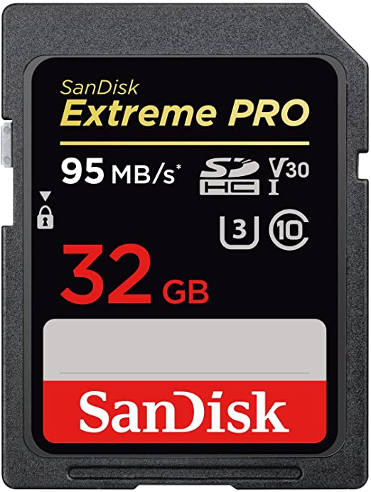 SanDisk Extreme Pro 32GB SDHC UHS-I Card (SDSDXXG-032G-GN4IN) [Newest Version],Black