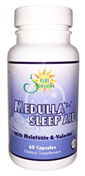 Medulla Zzz® Sleep Supplement -with Melatonin ,Valerian & Passion Flower-60 capsules