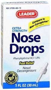 Leader Nose Drops Extra Strength 1 oz (pack of 4)