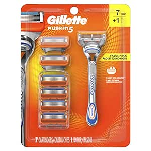 Gillette Fusion5 Mens Razor, Includes 1 Handle, 6 Blade Refills (Packaging May Vary)