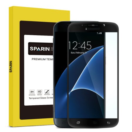 SPARIN galaxy S7 screen protector - Samsung Galaxy S7 Tempered Glass (2016)3D Curved - High Definition - Full 100% Coverage(not for S7 edge)