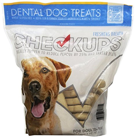 Checkups- Dental Dog Treats, 24ct 48 oz. for dogs 20  pounds (2 Bags, 48 Count Total)