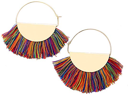 Fit&Wit Tassel Earrings Bohemian Dangle Drop Stud Earrings Women Gifts