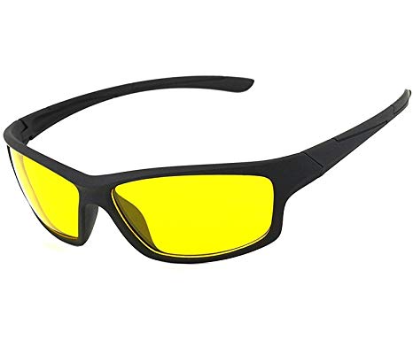 LUMONY Unisex Day and Night HD Vision Anti-Glare UV Protected Polarized Sunglass for Car Drivers