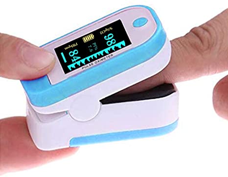 Pulse Oximeter Fingertip, Upgraded SpO2 Blood Oxygen Saturation Monitor, Fingertip Pulse Oximeter Blood Oxygen Sensor,Heart Rate Monitor, 4 Modes Display PI Perfusion Index