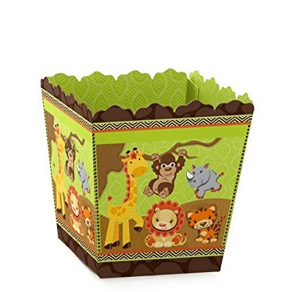 Funfari - Fun Safari Jungle - Party Mini Favor Boxes - Baby Shower or Birthday Party Treat Candy Boxes - Set of 12