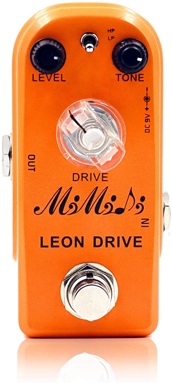 MIMIDI Guitar Overdrive Pedal, Leon Drive Mini Guitar Pedal with Three Modes, Analog Guitar Effects Pedal Aluminum Alloy Shell True Bypass (M16 Leon Drive Orange)