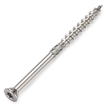 BOLT DROPPER Deck Screws 2.5 inch - Flat 8x2.5"- Stainless Steel Screw, (350 Pack) Torx Drive, Type 17 Wood Cutting Point, 18-8 (305) Stainless Steel, Hidden Fasteners Corrosion Resistant, Deck Screws